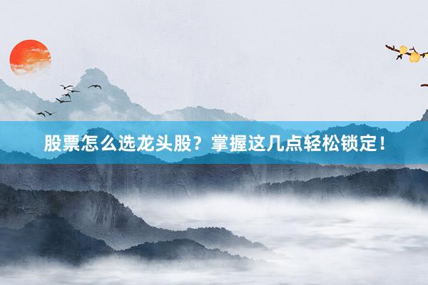 股票怎么选龙头股？掌握这几点轻松锁定！