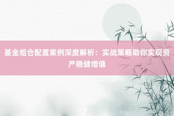 基金组合配置案例深度解析：实战策略助你实现资产稳健增值